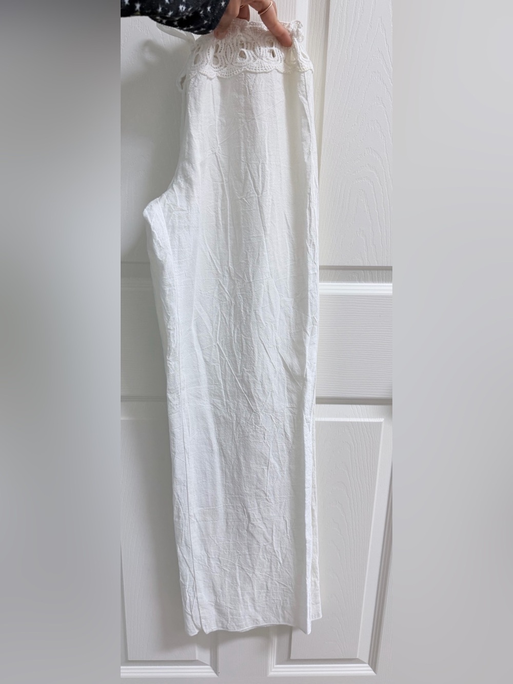 BECCA Cotton Swimwear Cover Up Pants White S